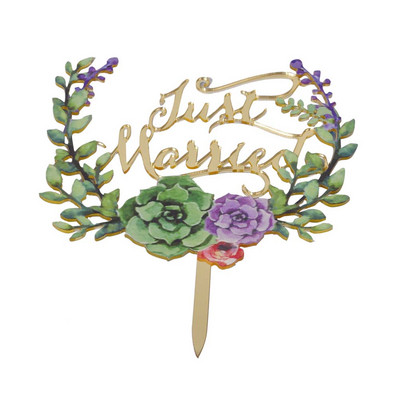 Cake Topper Vestuvės Ponios Wood Gimtadienis Medinis jubiliejus ir