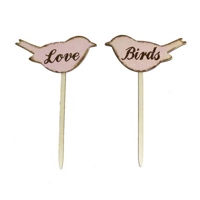 Cake Topper Vestuvės Ponios Wood Gimtadienis Medinis jubiliejus ir