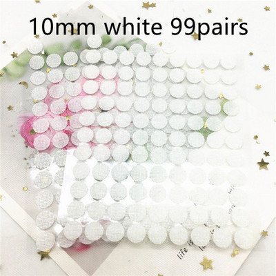 100 de perechi de bandă de fixare autoadeziva multicoloră, 20-25 mm, puncte de lipici puternice, autocolant cu cârlig și buclă, monede rotunde, negru, alb, bandă de nailon