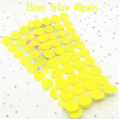 100 de perechi de bandă de fixare autoadeziva multicoloră, 20-25 mm, puncte de lipici puternice, autocolant cu cârlig și buclă, monede rotunde, negru, alb, bandă de nailon