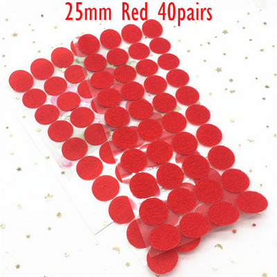 100 de perechi de bandă de fixare autoadeziva multicoloră, 20-25 mm, puncte de lipici puternice, autocolant cu cârlig și buclă, monede rotunde, negru, alb, bandă de nailon