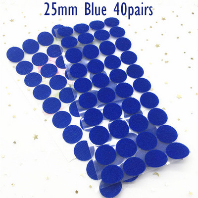 100 de perechi de bandă de fixare autoadeziva multicoloră, 20-25 mm, puncte de lipici puternice, autocolant cu cârlig și buclă, monede rotunde, negru, alb, bandă de nailon