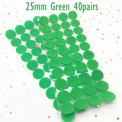 100 de perechi de bandă de fixare autoadeziva multicoloră, 20-25 mm, puncte de lipici puternice, autocolant cu cârlig și buclă, monede rotunde, negru, alb, bandă de nailon