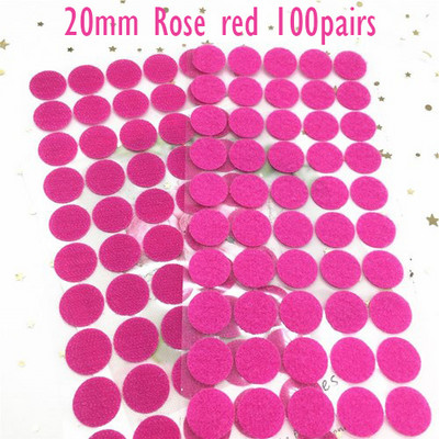 100 de perechi de bandă de fixare autoadeziva multicoloră, 20-25 mm, puncte de lipici puternice, autocolant cu cârlig și buclă, monede rotunde, negru, alb, bandă de nailon