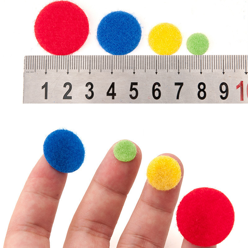 100 de perechi de bandă de fixare autoadeziva multicoloră, 20-25 mm, puncte de lipici puternice, autocolant cu cârlig și buclă, monede rotunde, negru, alb, bandă de nailon