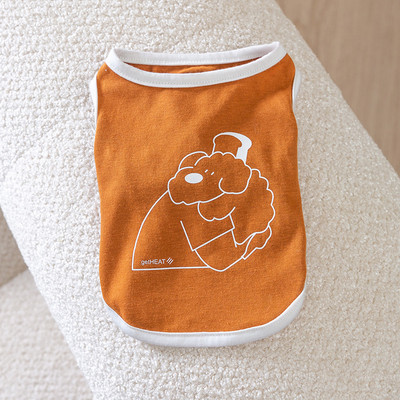 Döntetlen színű kölyökmellény légáteresztő vékony stílusú kétlábú ruhák kisállat nyári ruhák mackópulóver rajzfilm kutyapóló