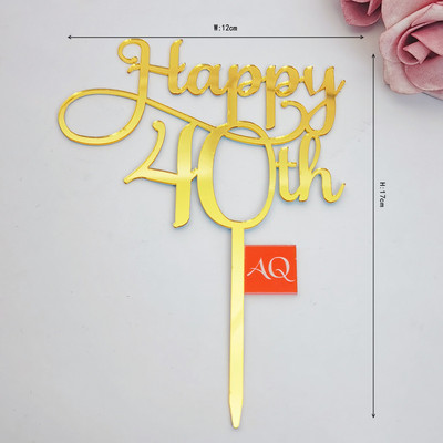 Number Cake Toppers Baby Shower Διακόσμηση γενεθλίων Γάμος Χρυσό Μαύρο 17/18/21/25-29/30/40/50/60/70/80 Διακόσμηση για τούρτες