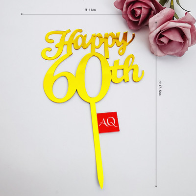 Number Cake Toppers Baby Shower Διακόσμηση γενεθλίων Γάμος Χρυσό Μαύρο 17/18/21/25-29/30/40/50/60/70/80 Διακόσμηση για τούρτες