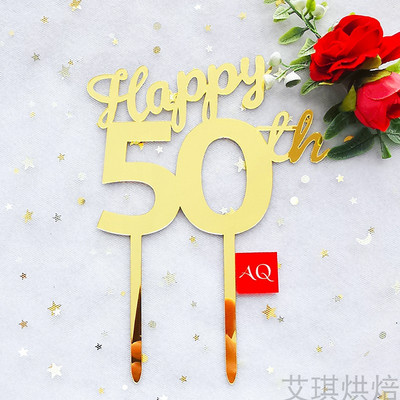 Number Cake Toppers Baby Shower Διακόσμηση γενεθλίων Γάμος Χρυσό Μαύρο 17/18/21/25-29/30/40/50/60/70/80 Διακόσμηση για τούρτες