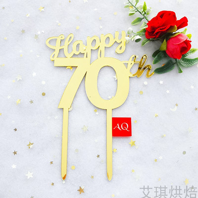 Number Cake Toppers Baby Shower Διακόσμηση γενεθλίων Γάμος Χρυσό Μαύρο 17/18/21/25-29/30/40/50/60/70/80 Διακόσμηση για τούρτες