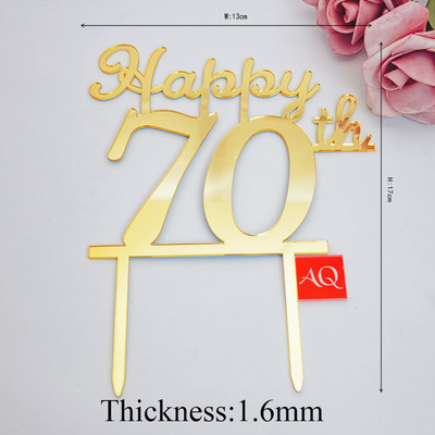 Number Cake Toppers Baby Shower Διακόσμηση γενεθλίων Γάμος Χρυσό Μαύρο 17/18/21/25-29/30/40/50/60/70/80 Διακόσμηση για τούρτες