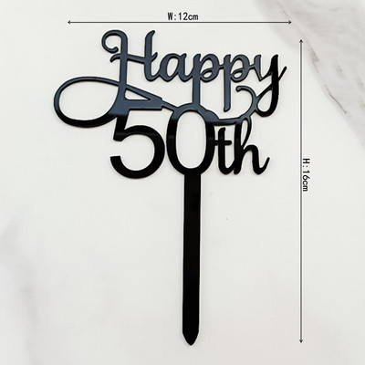 Number Cake Toppers Baby Shower Διακόσμηση γενεθλίων Γάμος Χρυσό Μαύρο 17/18/21/25-29/30/40/50/60/70/80 Διακόσμηση για τούρτες