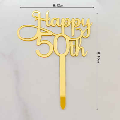 Number Cake Toppers Baby Shower Διακόσμηση γενεθλίων Γάμος Χρυσό Μαύρο 17/18/21/25-29/30/40/50/60/70/80 Διακόσμηση για τούρτες