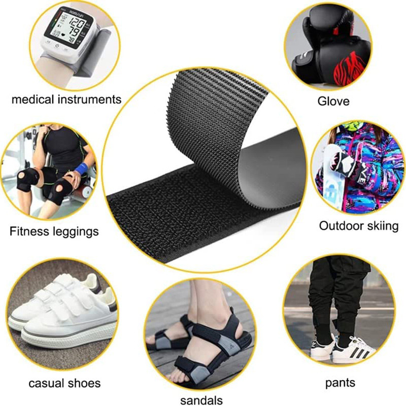 1M varrható tépőzáras szalag frissítés Nem tapadó rögzítő Nylon szalag biztonságos horoghurok csíkok ruhákhoz Ablakfüggöny barkácsolás