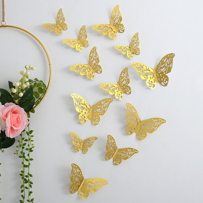 New Black butterfly Happy Birthday Cake Toppers Gold Fans Birthday Cake Topper for Kid Birthday Birthday Cake Decorations 2023