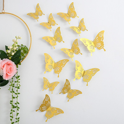 New Black butterfly Happy Birthday Cake Toppers Gold Fans Birthday Cake Topper for Kid Birthday Birthday Cake Decorations 2023