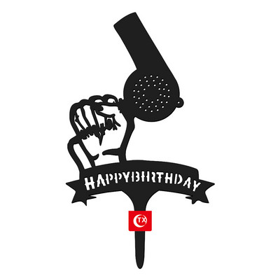 Menő motoros autó Boldog születésnapot tortafeltöltő INS Animals fekete akril tortafeltöltő gyerekeknek születésnapi tortadíszek