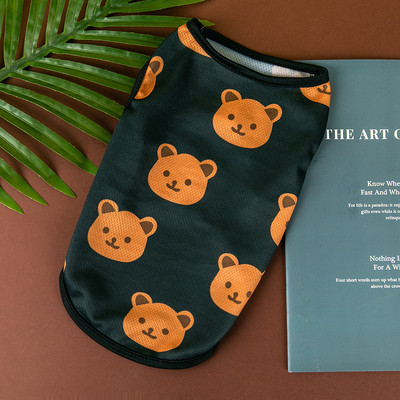 Rajzfilm Medve Légáteresztő kutyamellény Nyári Háziállatok Ruhák Macskák kölyök Yorkies Francia Bulldog Kis fajták Kutyák Ruhák Aranyos póló