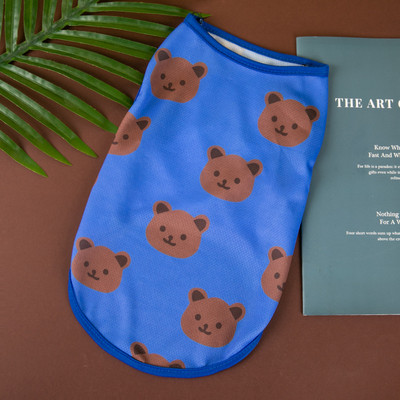Rajzfilm Medve Légáteresztő kutyamellény Nyári Háziállatok Ruhák Macskák kölyök Yorkies Francia Bulldog Kis fajták Kutyák Ruhák Aranyos póló