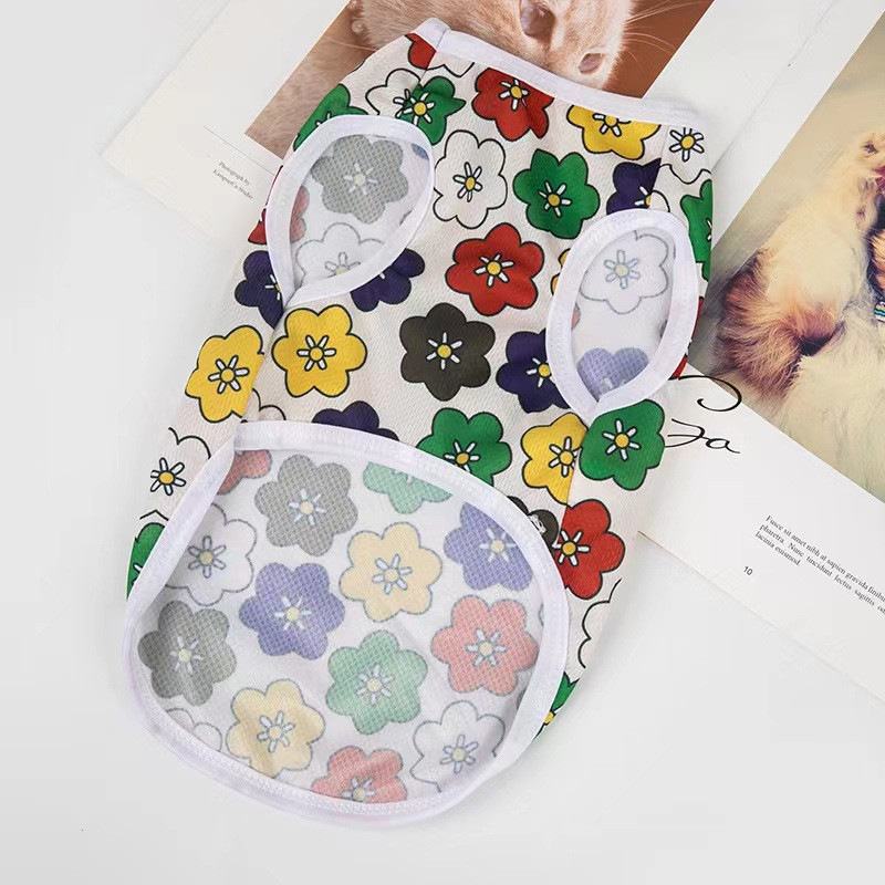 Rajzfilm Medve Légáteresztő kutyamellény Nyári Háziállatok Ruhák Macskák kölyök Yorkies Francia Bulldog Kis fajták Kutyák Ruhák Aranyos póló