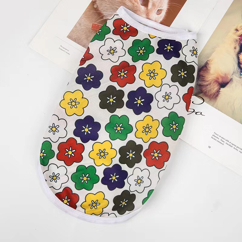 Rajzfilm Medve Légáteresztő kutyamellény Nyári Háziállatok Ruhák Macskák kölyök Yorkies Francia Bulldog Kis fajták Kutyák Ruhák Aranyos póló