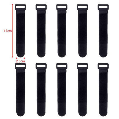 2,5 cm széles nylon fordított csatos kábelkötegelők rendező rögzítő szalag öntapadó horog hurok pánt ragadós elasztikus övhuzal