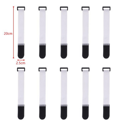 2,5 cm széles nylon fordított csatos kábelkötegelők rendező rögzítő szalag öntapadó horog hurok pánt ragadós elasztikus övhuzal