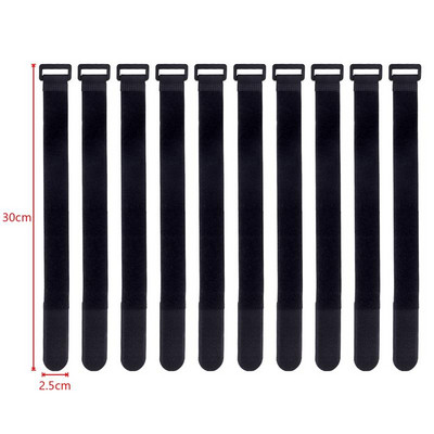 2,5 cm széles nylon fordított csatos kábelkötegelők rendező rögzítő szalag öntapadó horog hurok pánt ragadós elasztikus övhuzal