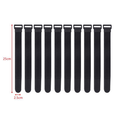 2,5 cm széles nylon fordított csatos kábelkötegelők rendező rögzítő szalag öntapadó horog hurok pánt ragadós elasztikus övhuzal