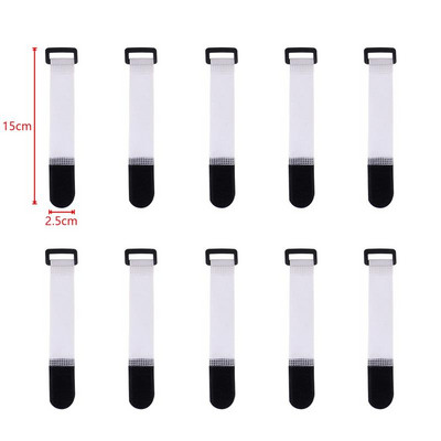 2,5 cm széles nylon fordított csatos kábelkötegelők rendező rögzítő szalag öntapadó horog hurok pánt ragadós elasztikus övhuzal