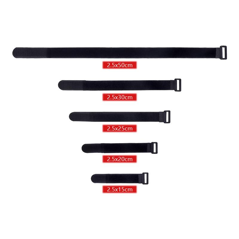 2,5 cm széles nylon fordított csatos kábelkötegelők rendező rögzítő szalag öntapadó horog hurok pánt ragadós elasztikus övhuzal