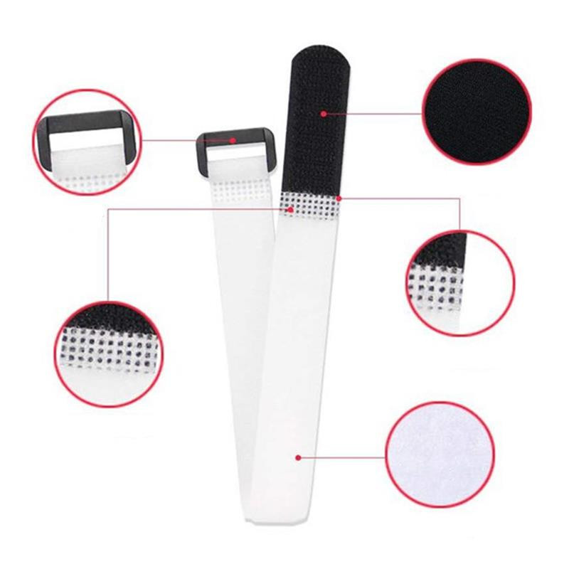 2,5 cm széles nylon fordított csatos kábelkötegelők rendező rögzítő szalag öntapadó horog hurok pánt ragadós elasztikus övhuzal