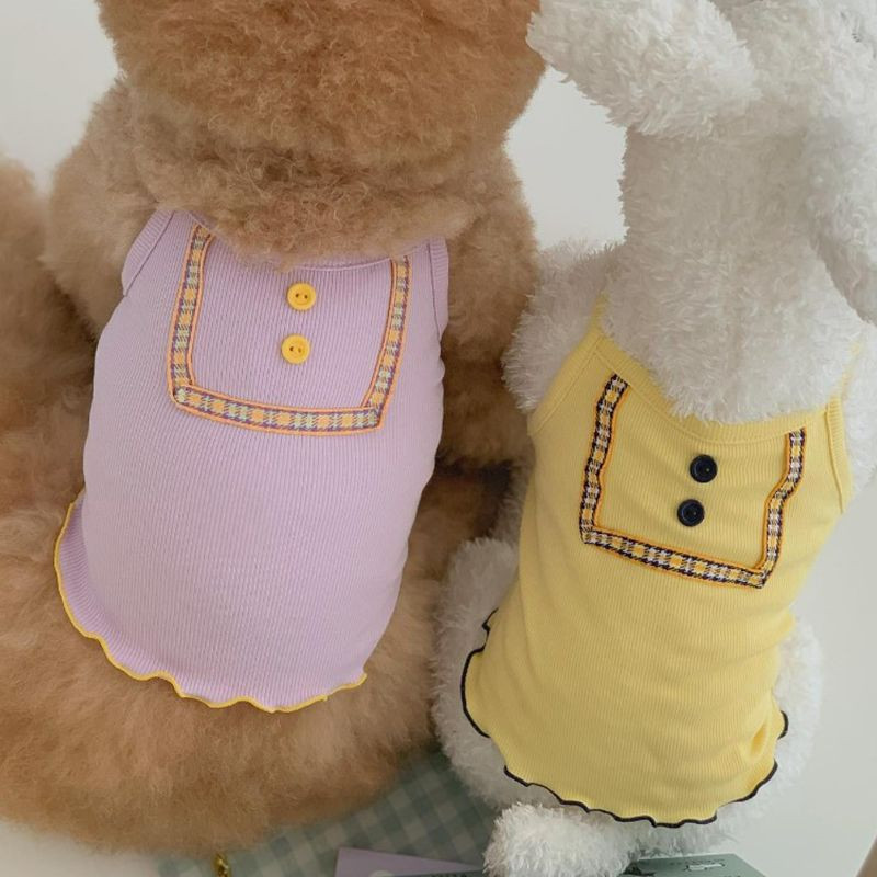 Kisállat mellény aranyos szíj nyári maci Yorkshire máltai kiskutya macska kutya nyári ruhák kutya mellény kutya jelmez macska ruhák kutya mellény