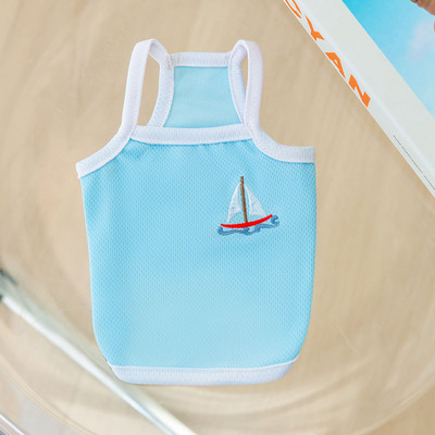 Sárga fagylaltos kutyaruhák aranyos hímzés kölyökkutya nadrágtartó nyári mellény mackó puha pulóver kisállat légáteresztő leggings