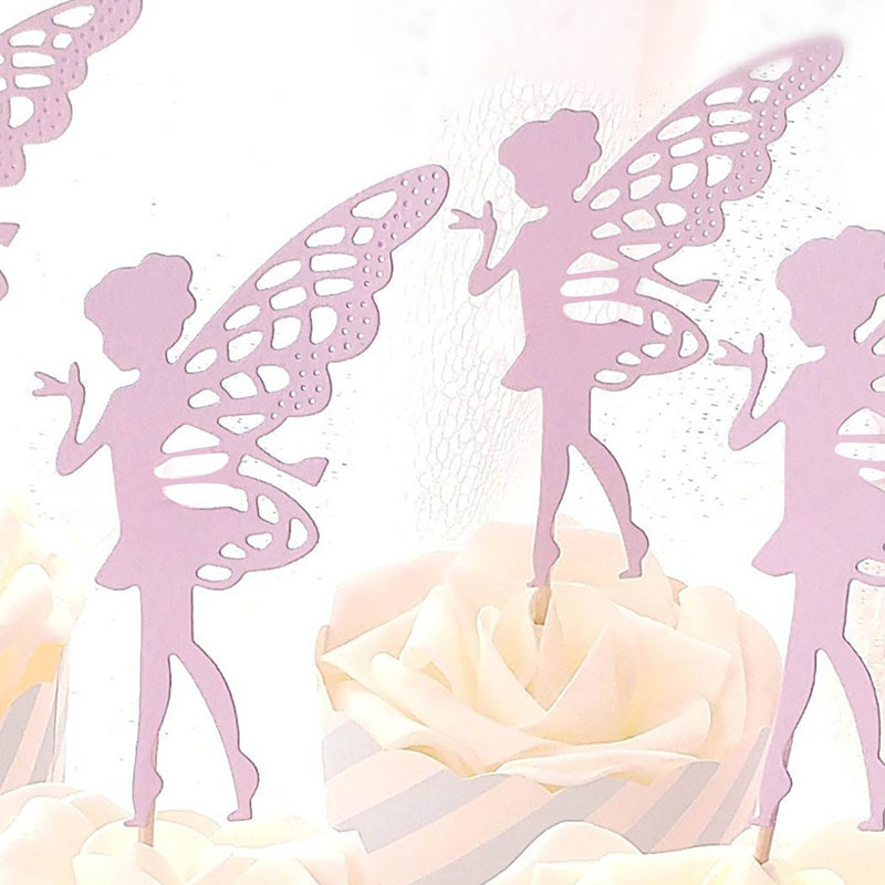 5db Rózsaszín táncoló lány Balerina Cupcake Toppers Hercegnős torta dekoráció Esküvői Baby Shower Születésnapi Party Díszek Ajándékok