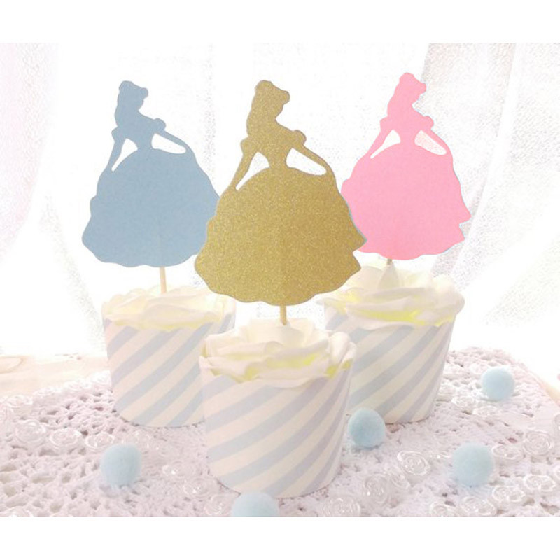 5db Rózsaszín táncoló lány Balerina Cupcake Toppers Hercegnős torta dekoráció Esküvői Baby Shower Születésnapi Party Díszek Ajándékok