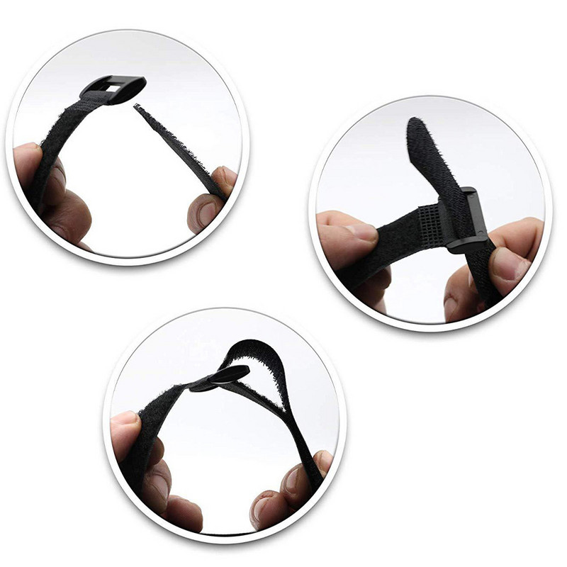 10 vnt 2,5 cm pločio nailono kabelių raiščiai Atvirkštinis sagties dirželis Daugkartinio naudojimo lipni juosta Tvirtinimo kablio kilpa Fiksuotas lipnus dirželis