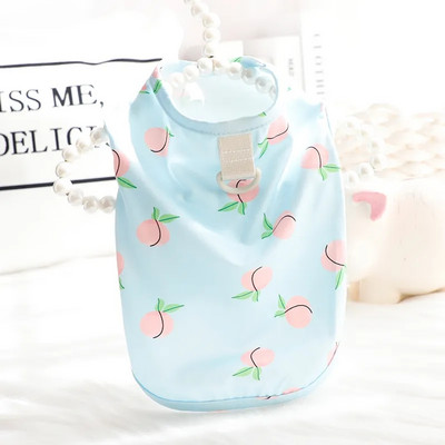 Miela persikų naminių gyvūnėlių liemenė šunų drabužiai kačių marškinėliai šuniukų drabužiai šunims sekama mada čihuahua vasarinė kvėpuojanti mergaitės liemenė augintiniui