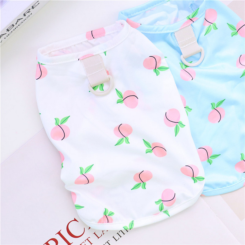 Miela persikų naminių gyvūnėlių liemenė šunų drabužiai kačių marškinėliai šuniukų drabužiai šunims sekama mada čihuahua vasarinė kvėpuojanti mergaitės liemenė augintiniui