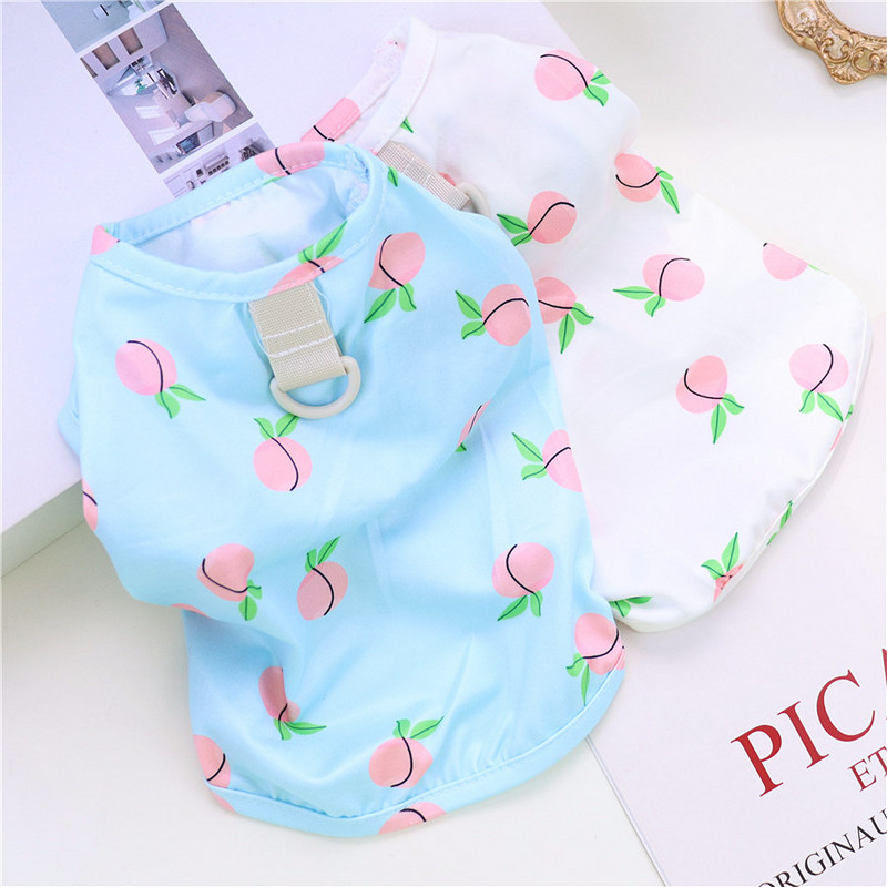 Miela persikų naminių gyvūnėlių liemenė šunų drabužiai kačių marškinėliai šuniukų drabužiai šunims sekama mada čihuahua vasarinė kvėpuojanti mergaitės liemenė augintiniui