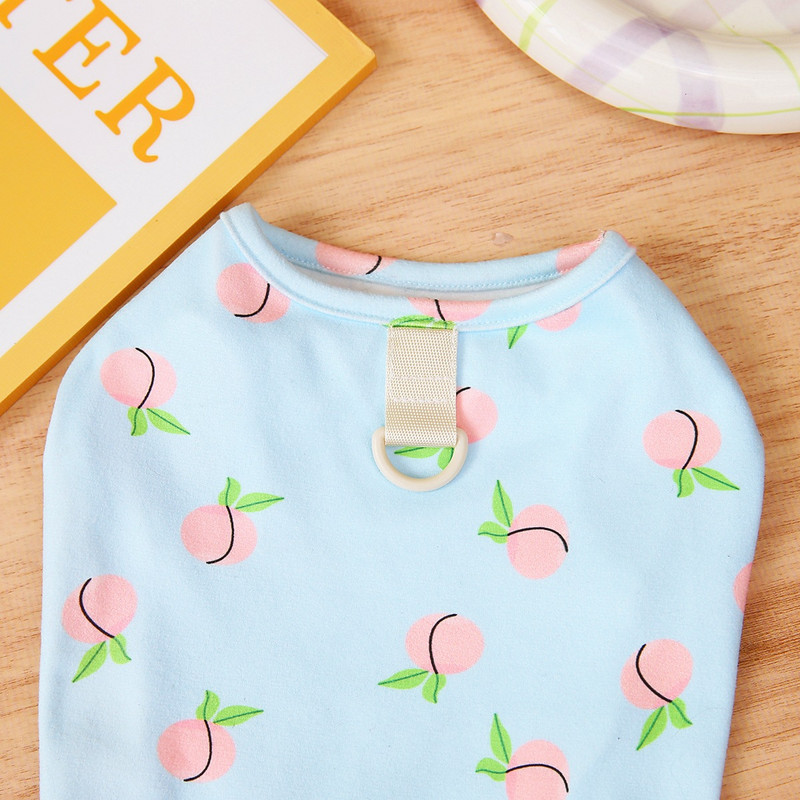 Miela persikų naminių gyvūnėlių liemenė šunų drabužiai kačių marškinėliai šuniukų drabužiai šunims sekama mada čihuahua vasarinė kvėpuojanti mergaitės liemenė augintiniui