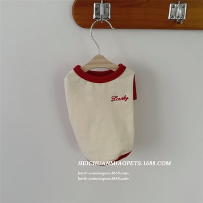 INS Lemmikloomade suvine T-särk Koerte riided Õhukesed Teddy Yorkshire Markii Kontrastsed Top Väike kutsikas Kass Kassi Kutsika Riided Lemmikloomade riided