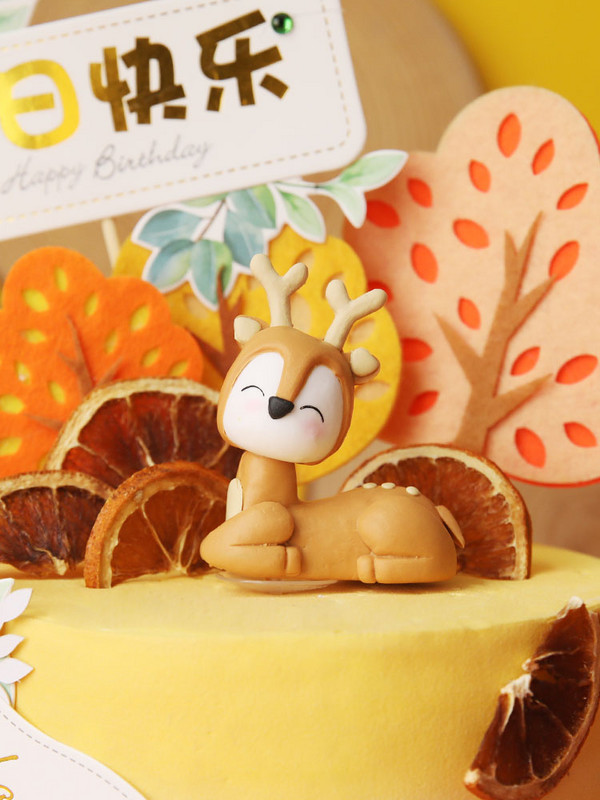 Puikūs elniai Kūdikių pyragaičių keptuvės Animacinių filmų gyvūnų miškas vaikų gimtadienio dekoravimui Elnių medžiai Kekselių keptuvės pyragaičių kepimas