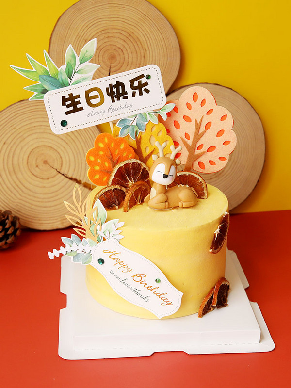 Puikūs elniai Kūdikių pyragaičių keptuvės Animacinių filmų gyvūnų miškas vaikų gimtadienio dekoravimui Elnių medžiai Kekselių keptuvės pyragaičių kepimas