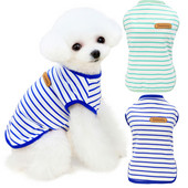 Kisállatmellény kutyaruha tavaszi és nyári vékony többszínű csíkos alkalmi mellény kisállat ruházati kellékek