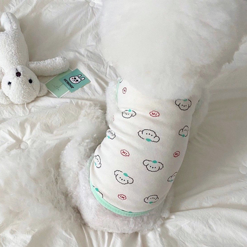 Ανοιξιάτικα, καλοκαιρινά ρούχα για κατοικίδια, γατάκι κουτάβι, χαριτωμένο γιλέκο με μοτίβο κινουμένων σχεδίων Μικρό και μεσαίο γιλέκο πουλόβερ σκύλου Chihuahua Yorkshire