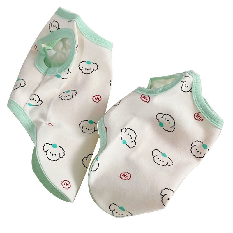 Ανοιξιάτικα, καλοκαιρινά ρούχα για κατοικίδια, γατάκι κουτάβι, χαριτωμένο γιλέκο με μοτίβο κινουμένων σχεδίων Μικρό και μεσαίο γιλέκο πουλόβερ σκύλου Chihuahua Yorkshire