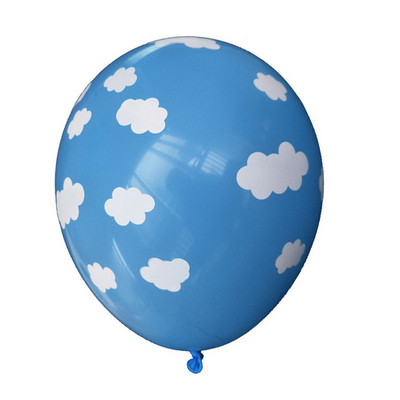 12 inch 2,8 g cer albastru nori imprimare balon din latex petrecere de aniversare decorare nunta 10 buc