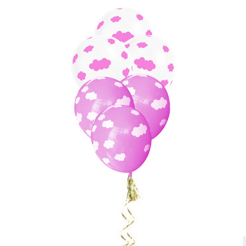 12 hüvelykes 2,8g Blue Sky felhőnyomtatás Latex léggömb születésnapi parti esküvői dekoráció 10db