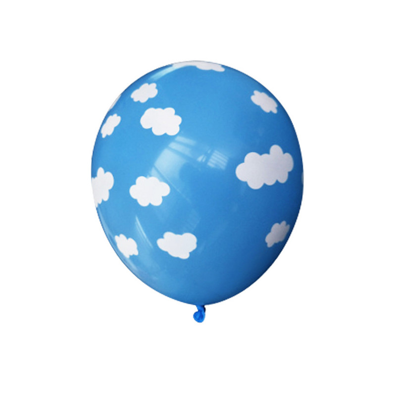 12 hüvelykes 2,8g Blue Sky felhőnyomtatás Latex léggömb születésnapi parti esküvői dekoráció 10db